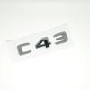 3D ABS Glossy Black Logo C43 Embelm Letters BITURBO 4MATIC Badge AMG Sticker For Mercedes Benz C43 W205 W206 AMG Accessories OB1