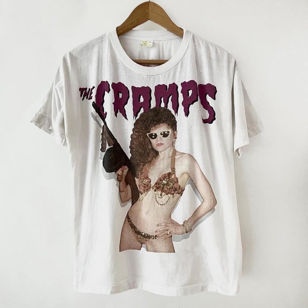 THE CRAMPS Band Flamejob White Cotton S to 5XL Shirt ZL414 Unisex T-Shirt XL