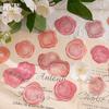 30 Pieces White Ink Watercolor Wax Seal Stickers Vintage Letter & Emblem Design For Gift Box Sealing Envelope Decor