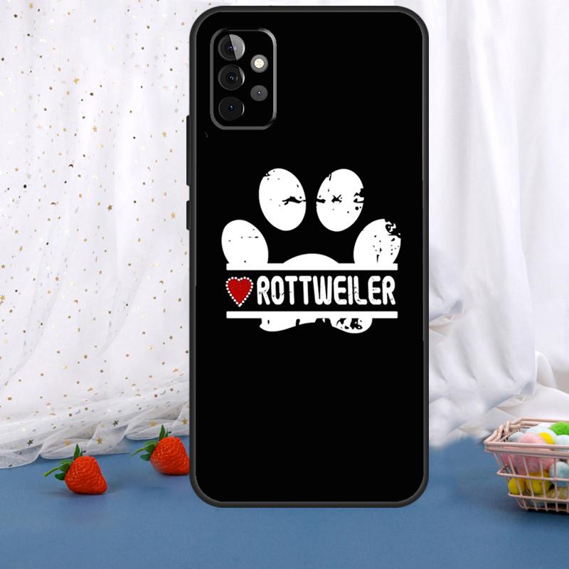 Cartoon Rottweiler Dog For Samsung Galaxy A55 A35 A05 A52 A32 A22 A54 A14 A16 A26 A36 A56 A06 A15 A53 A33 A13 Case