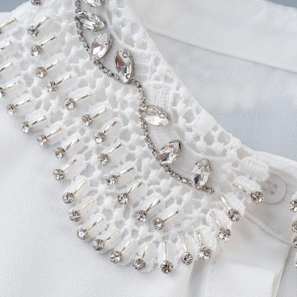 Elegant Fake Collar White Color Blouse Collar Versatile Detachable Collar  Women Apparel