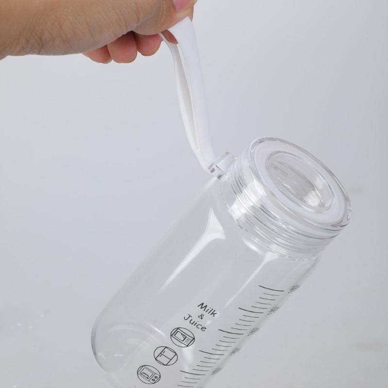Leak Proof Microwave Safe Glass Drinkware 300ml With Measurement Scale Portable Water Bottle For Milk Juice Coffee