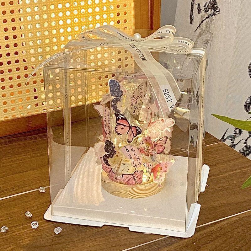 Romantic Qixi Butterfly Lamp Gift Set for Girls & Couples: Decor & Birthday Surprise