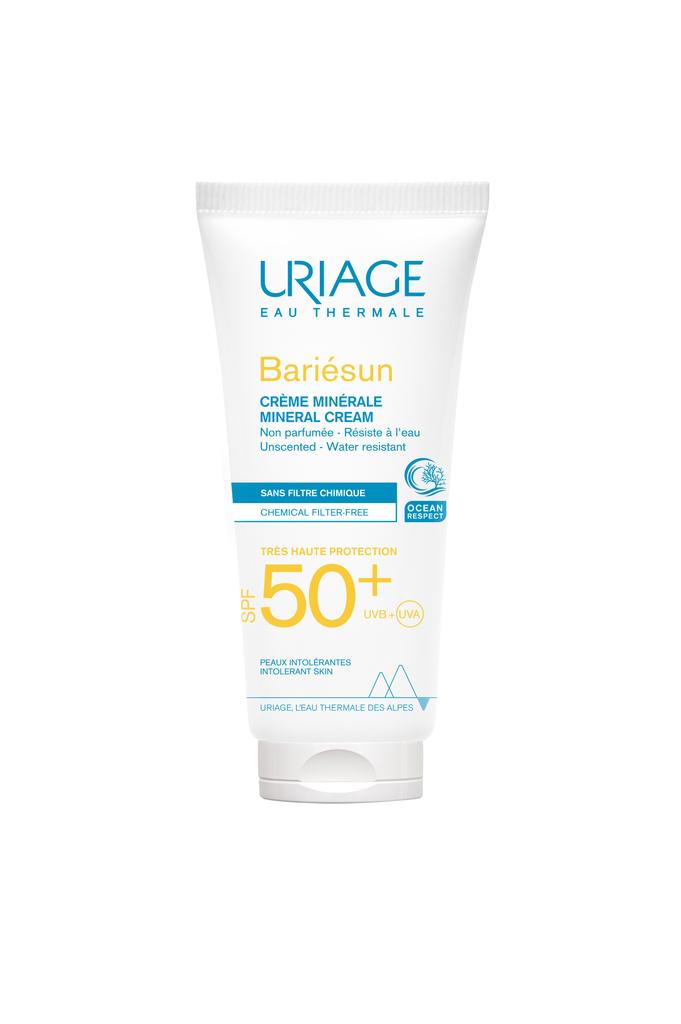 Uriage Bariesun Crème Solaire Minérale à Large Spectre SPF 50+, 100 ml