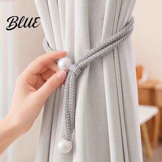 Decorative Curtain Holders Backs Drape Adjustable Window Pearl Tieback 2Pcs Faux Holder Ties Holdbacks