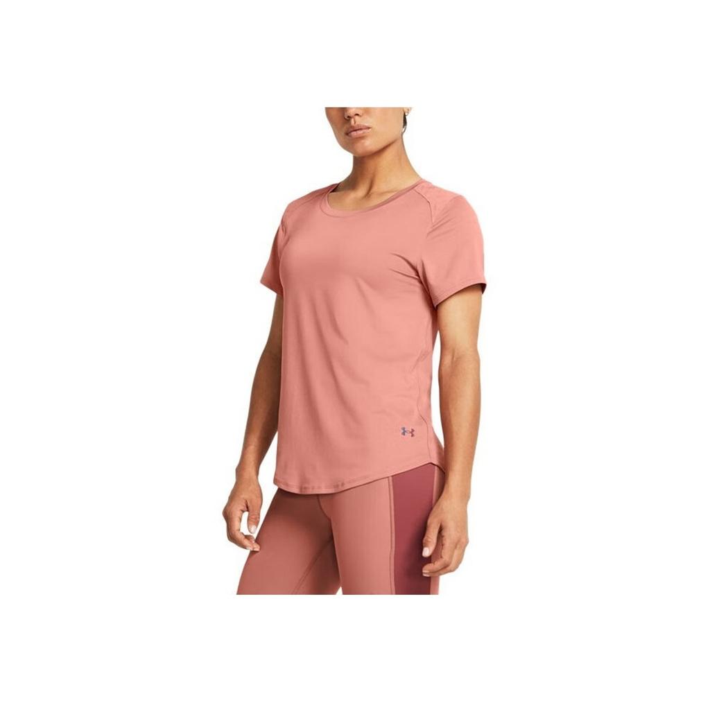 Under Armour Vanish Elite Vent Breathable Training Short Sleeve Women Tops Pink 1383638-696