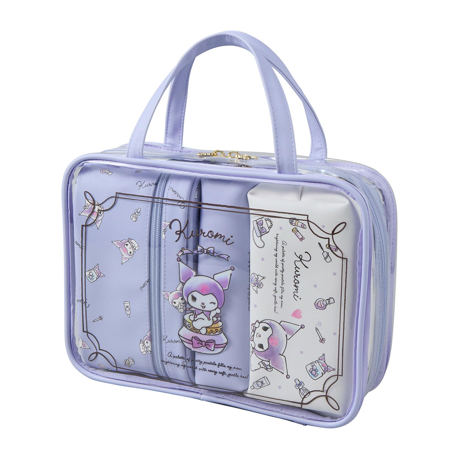 

[Sifre] Travel Pouch Set, Clear Pouch, Travel Pouch, Sanrio Characters, SA18. Purple Cosme Kuromi