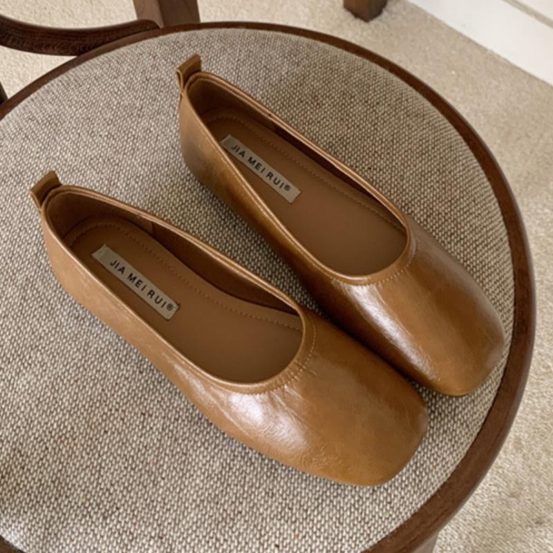 

Модные Высококачественные Женские Балетки с Мягким Круглым Носком 2025 Новая Мода Низкий Каблук Элегантные Женские Лоферы Повседневная Ежедневная Женская Обувь 39 коричневый