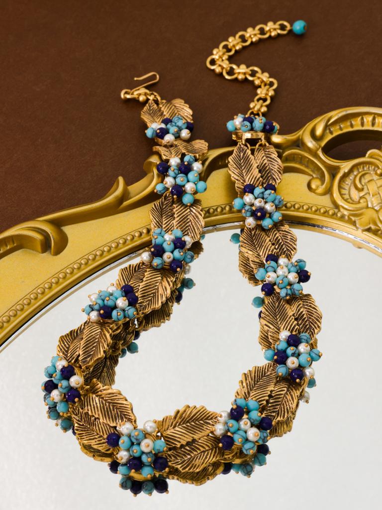 Collana di Lusso Leggero Stile Corte Medievale Antica Set di Gioielli di Alta Gamma da Donna Bracciale Orecchini