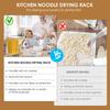 Pasta Drying Rack with 8 Bars Wooden Noodle Drying Rack Detachable Pasta Dryer Stand Portable Noodle Hanging Rack Household