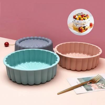 Silicone Cake Mold Bread Toast Shortcake Cake Sponge Mould Square Round Spiral GearBaking Pan Tray Mold 3D