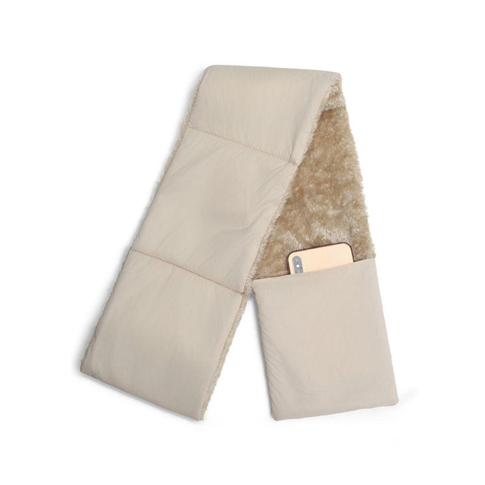 Down Cotton Winter Scarf Neck Protection Warmer Neck Scarf New Plush Scarves  Men Women