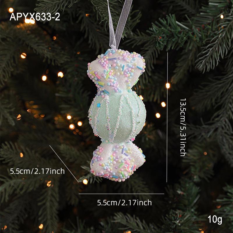 

Christmas Pink Candy Canes Pendant Foam Pink Christmas Tree Decoration Ice Cream Donuts Lollipop Hanging Ornaments Wedding