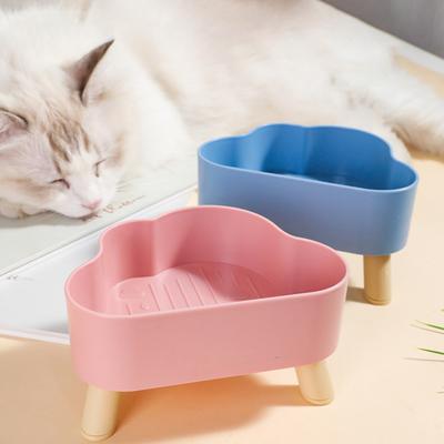 Katzennapf in Wolkenform, großes Fassungsvermögen, einfaches Fressen, halsfreundliches Design, Katzennapf mit hohen Füßen