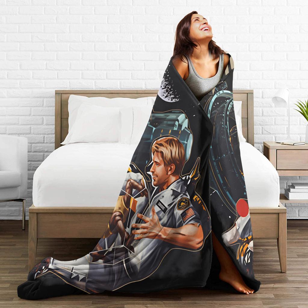 Soft Cozy Blanket Plane Travel Project Hail Mary 2026 Bedding Throws Print Bedspread For Living Room