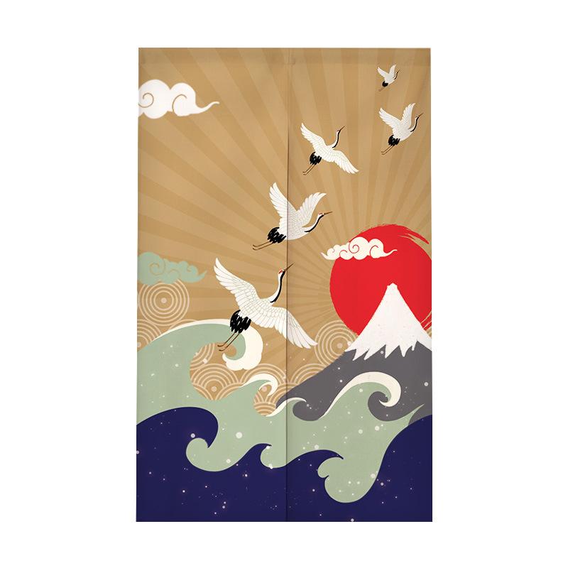 

Traditional Chinese Nine Fish Door Curtain for Home Feng Shui Partition for Bedroom Kitchen Bathroom Decor Japanese Noren 70x120cm