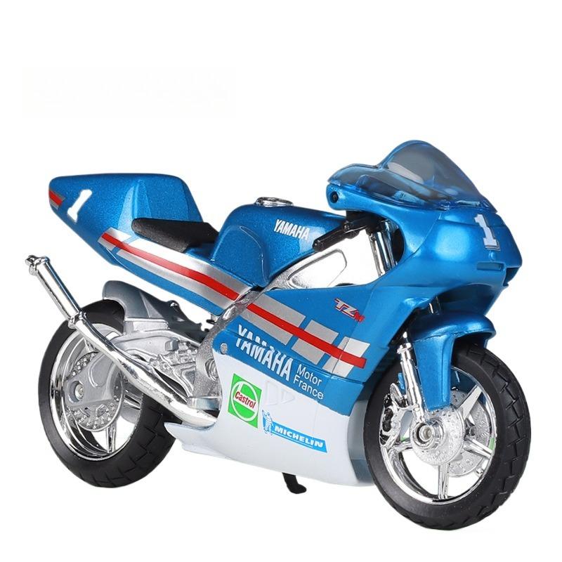

Welly 1/18 Yamaha TZ250M Alloy Racing Motorcycle Model Diecast Metal Street Motorcycle Model Simulation Collection Kids Toy Gift синий