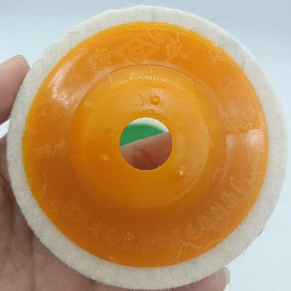Lengleng 4-Inch Wool Polishing Wheel for Stainless Steel, Mirror, Stone, and Glass