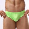 Men's Nylon U-Pouch Low-Rise Bikini Underwear - Solid Color, Sexy Low-Cut