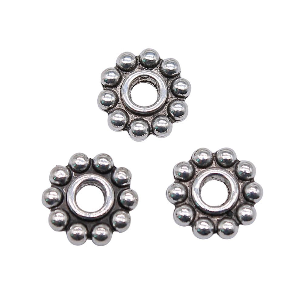 Caps Beaded Edge Spacer Beads Antique Style For DIY Jewelry Projects