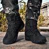 All-Season Tactical Combat Boots: Wear-Resistant, Breathable, Mid-Top Desert Boots for Outdoor Hiking and Training