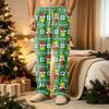 Men's Christmas Print Casual Pants with Pockets Color Trousers