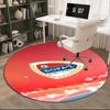 Bojcin Badge Celebration Round Rug for Livingroom,Bedroom, Palyroom, Chair Rug, Area rug, Circle Carpet, Fan Christmas gift