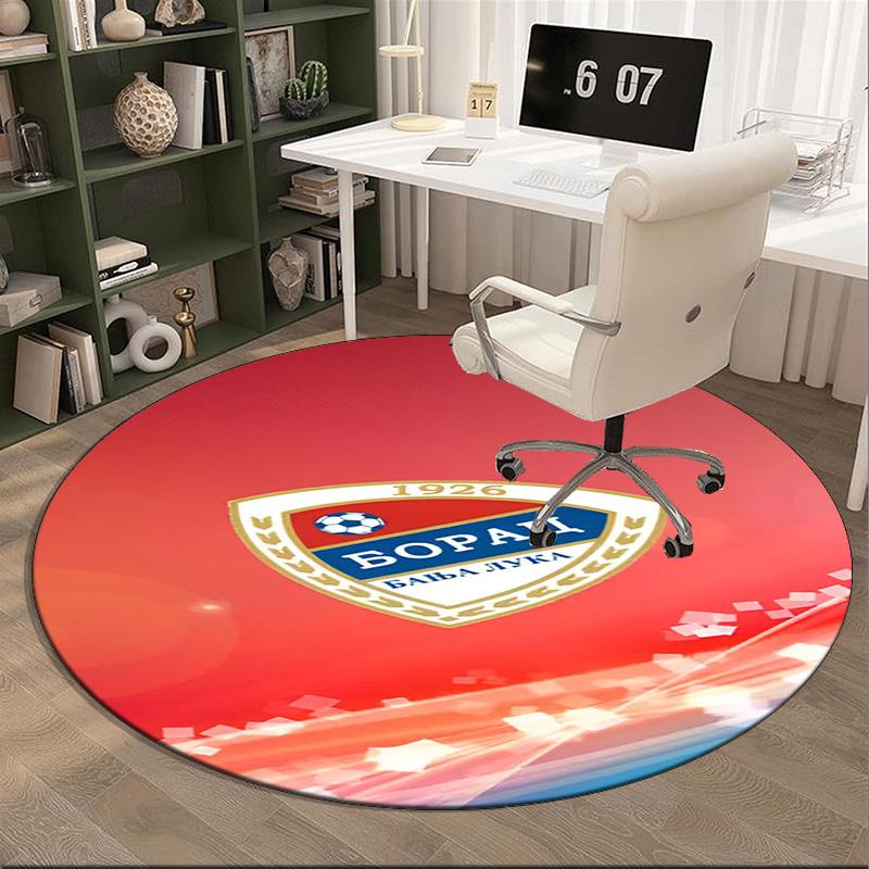Bojcin Badge Celebration Round Rug for Livingroom,Bedroom, Palyroom, Chair Rug, Area rug, Circle Carpet, Fan Christmas gift