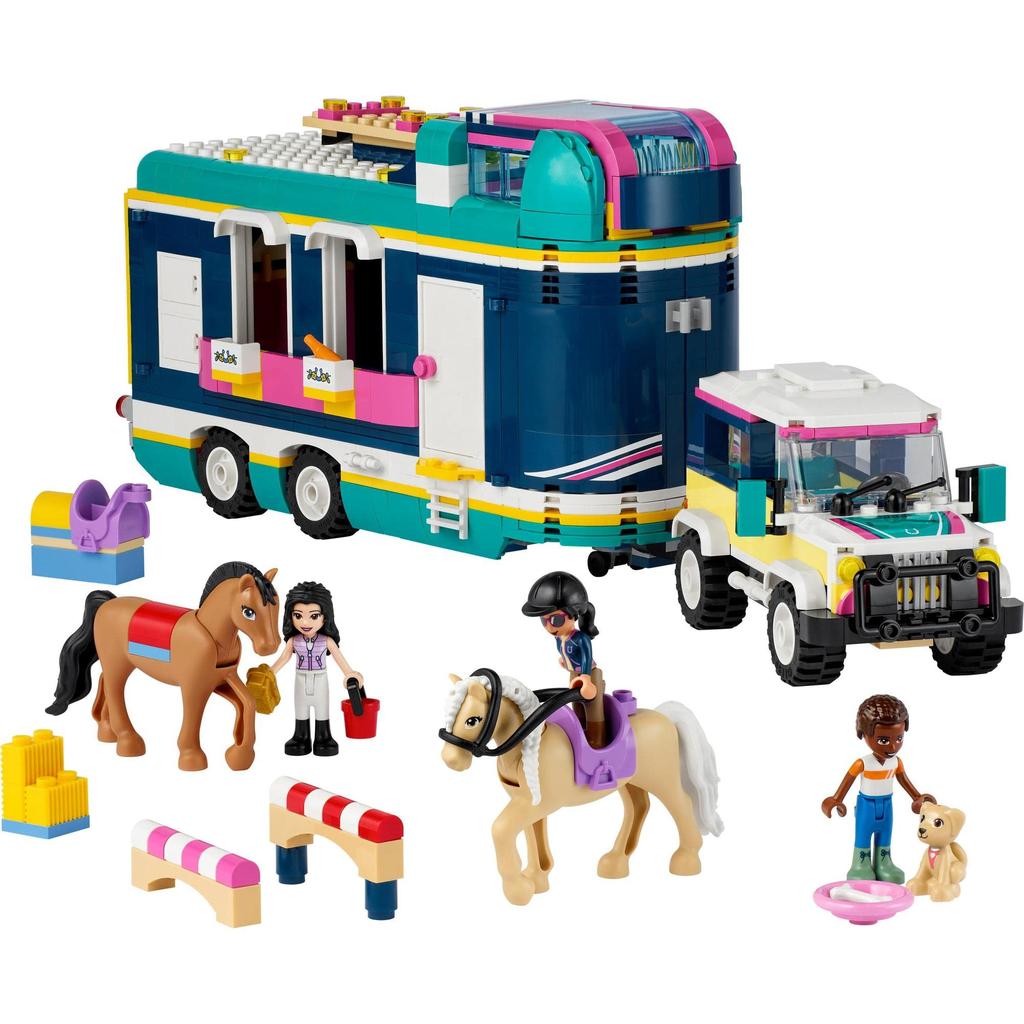 LEGO Friends Horse Show Trailer 41722, a toy, building blocks, gift, doll, pretend play, animal, girls, ages 8 and up