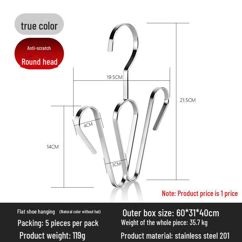 Stainless Steel Windproof Shoe and Slippers Drying Rack for Outdoor Use