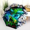 Vibrant 3D Ocean Life Folding Umbrella Travel Umbrella Travel Sun Umbrella Three Folds