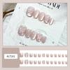 24x Glossy Full Cover False Nail 3D Butterfly Press On Nail Cats Eye Stick on Nail Elegant Acrylic Nail