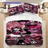Monster High Fantasy Style Three-piece set (1 * duvet cover + 2 * pillowcase, without core) 2D Flat Bedding set Christmas birthday gift