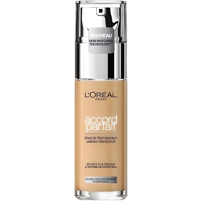 Fond de teint fluide Accord Parfait - L'Oréal Paris - 2N Vanille - Couvrance naturelle - Hydratation 24H