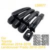 Car Outside Door Handle Set for Toyota Land Cruiser Prado 2009-2024 69211-60090 69217-60150 69250-60030 69250-60010 Front Rear Left Right