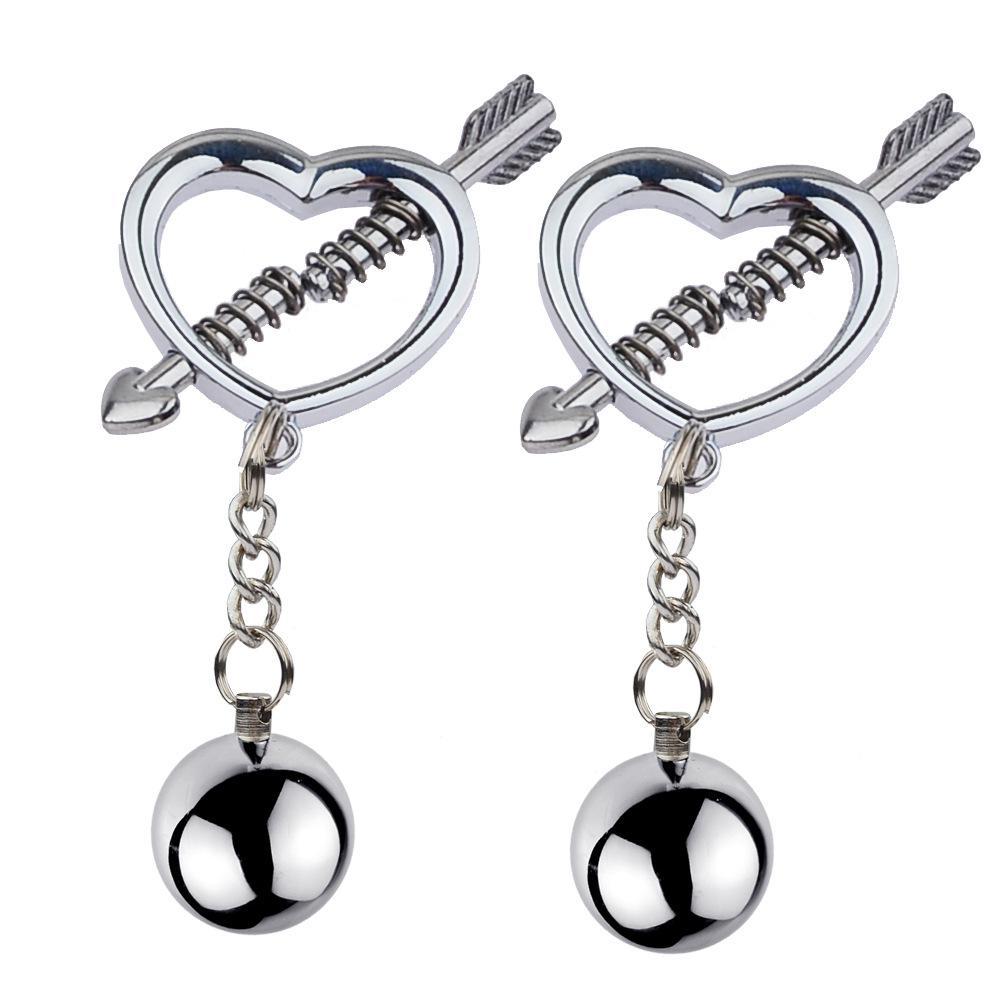 2PCS Metal Adjustable Nipple Clips Labia Clamps Breast Clamps Sexy Toys Boobs Adult Flirt Toys for Couples Valentine's Day Gifts