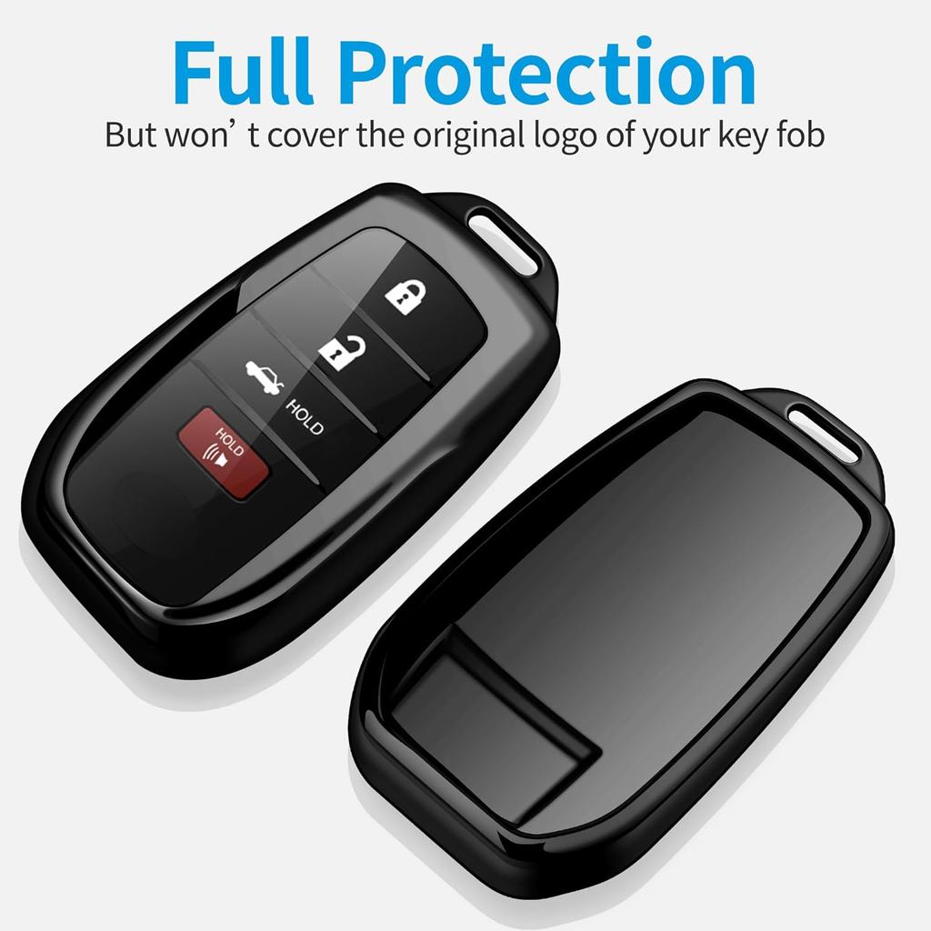Tukellen for Toyota Key Fob Cover Soft Key Shell Case for 2025 Camry 2019-2025 Land Cruiser,2021-2025 Sienna Venza Hilux Fortuner 2023-2025