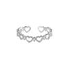 Exquisite 925 Silver-Plated Love Ring: Niche Design for Women, Light Luxury, Sweet Joint & Tail Style