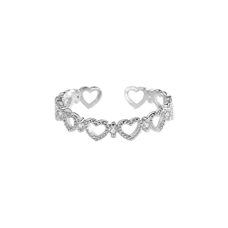 Exquisite 925 Silver-Plated Love Ring: Niche Design for Women, Light Luxury, Sweet Joint & Tail Style