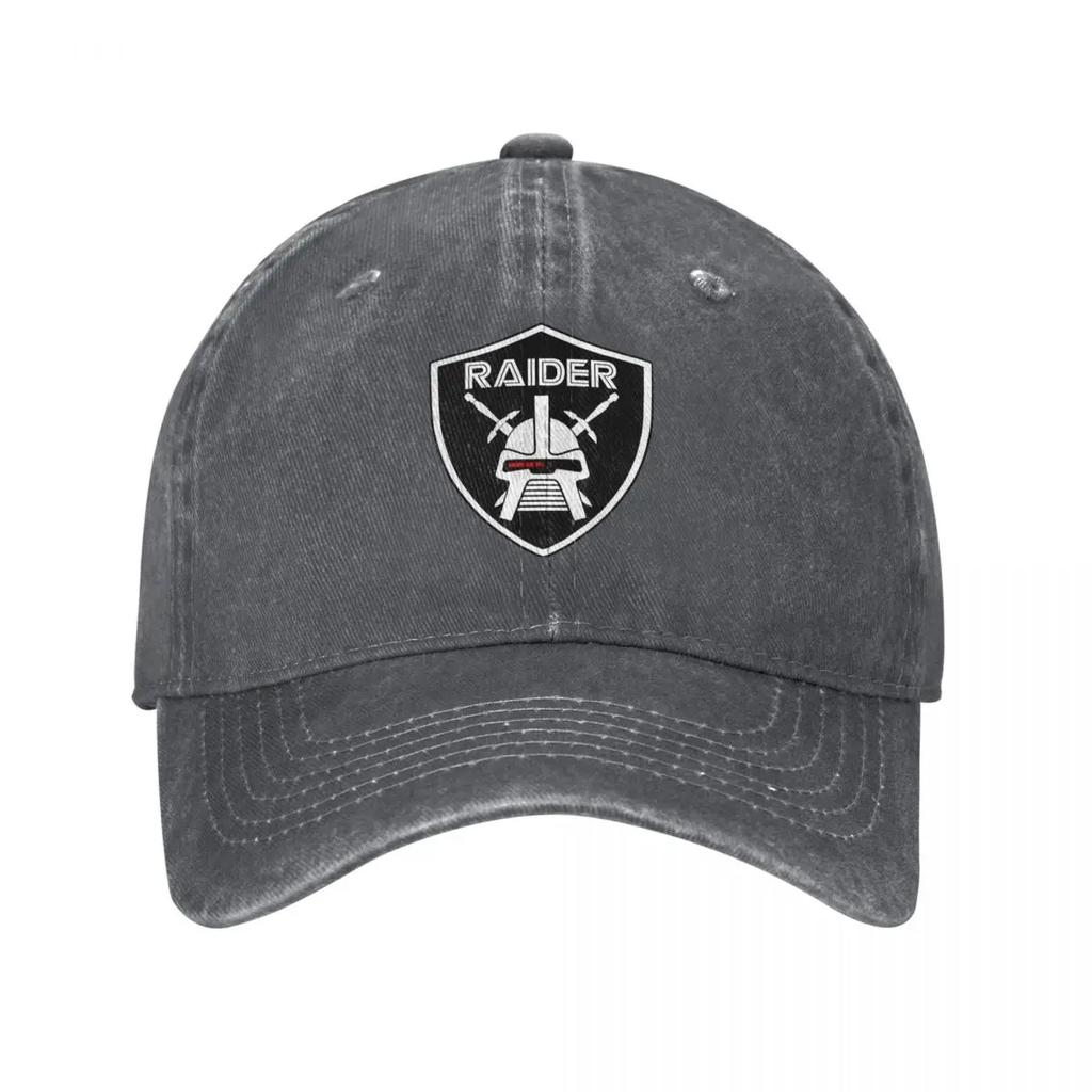 Retro Cylon Raider Baseball Cap for Men Women Distressed Denim Washed Sun Cap Visor Protection Outdoor Activities Hats Cap