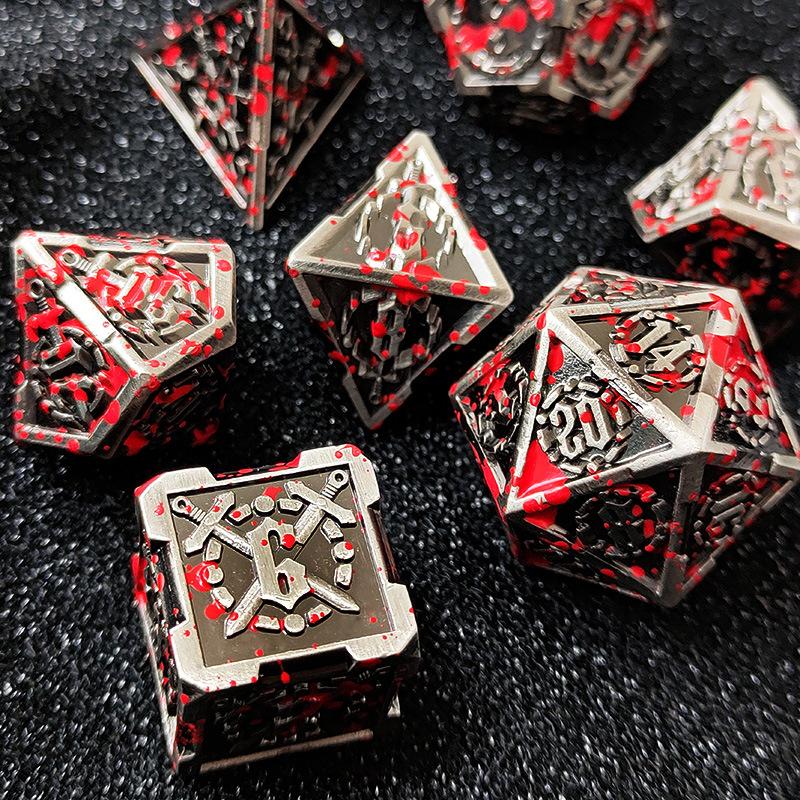 Paladin' Sacrifice RPG Dice Set of 7 Metal Dice