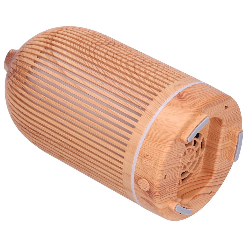 200ml Mini Hollow Humidifier with Night Light USB Powered Aroma Diffuser 5V Light Wood Grain