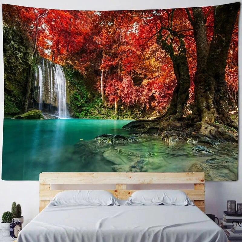 Large Tapestry Nature Landscape Forest Wall Hanging Room Decoration Bohemian Bedroom Living Room Wall Decoration