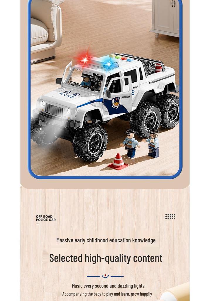 Children's Large Off-Road Police Car Toy Model for Boys Ages 3+