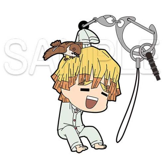 

COSPA Demon Kimetsu no Yaiba Agatsuma Zenitsu Pinched Rubber Mascot Butterfly Mansion Kimono Slayer Ver.