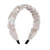 Elevated Pearl Pleated Satin Wide Headband for Versatile Fashion and Outings