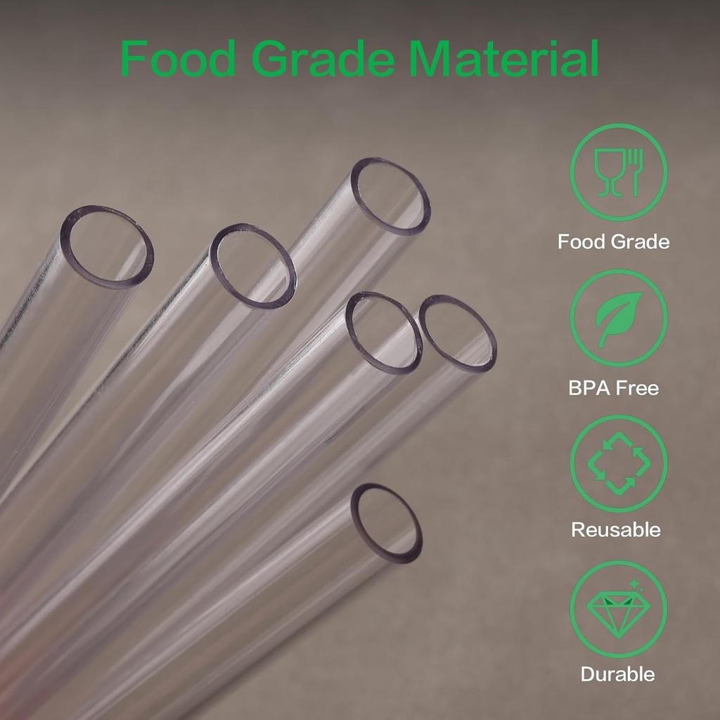 Replacement Straws Compatible with 30 Oz Stanley Quencher ProTour Flip Straw Tumbler with Leakproof Lid -Accessories Set Include 6 Tritan Straws and