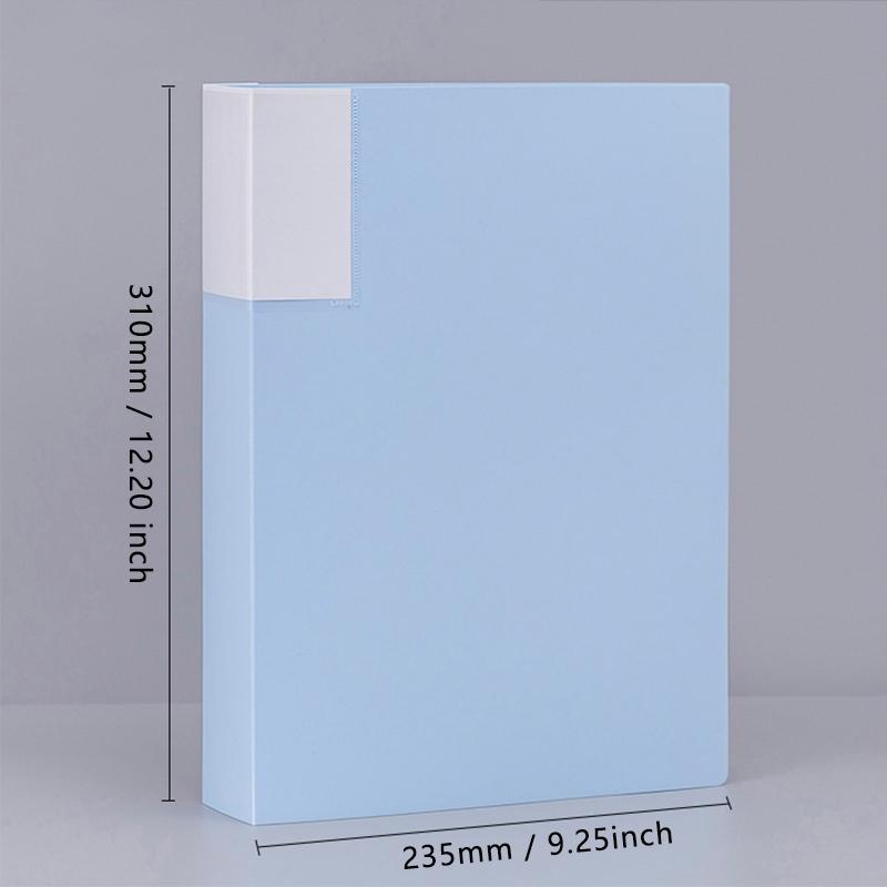 Multifunctional A4 Office File Folder With Transparent Inserts Multi-Layer Large-Sized Loose-Leaf File Folder Set