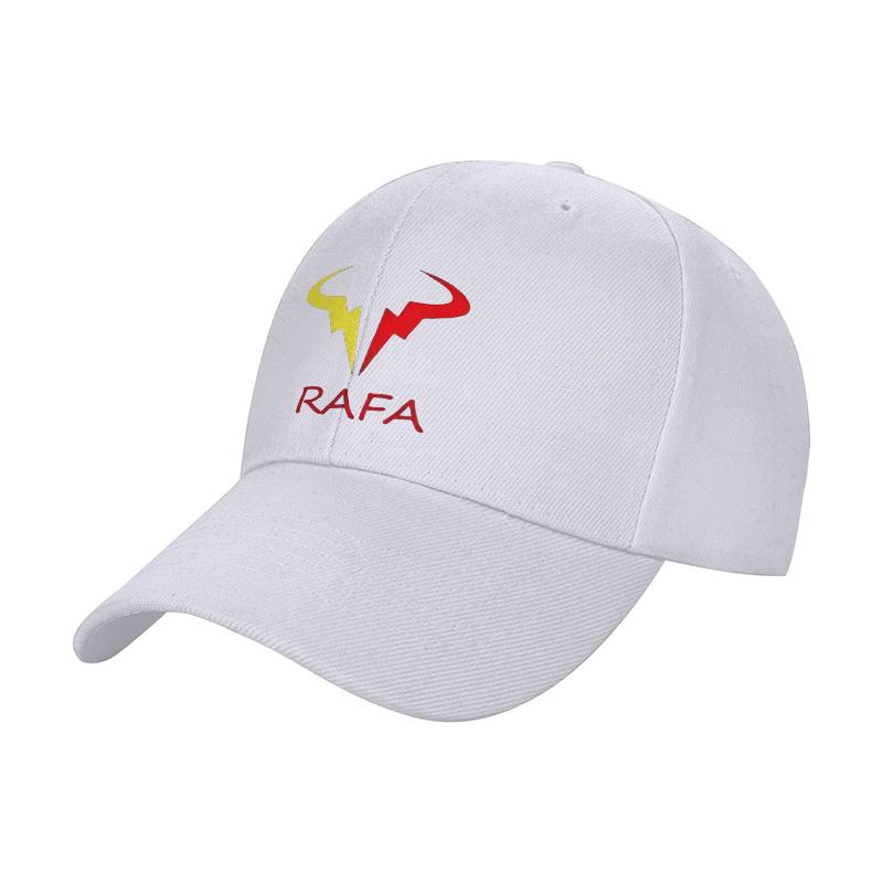 RAFA Lightning Bull Logo Black Baseball Cap Unisexs Adjustable Sport Hat Fashion Design Embroidered Front Panel Style