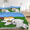 3pcs Cat Flower Bedding Set, Breathable and Soft, Suitable for All Seasons, Ideal for Home Use, Suitable for Bedroom Decor 21179